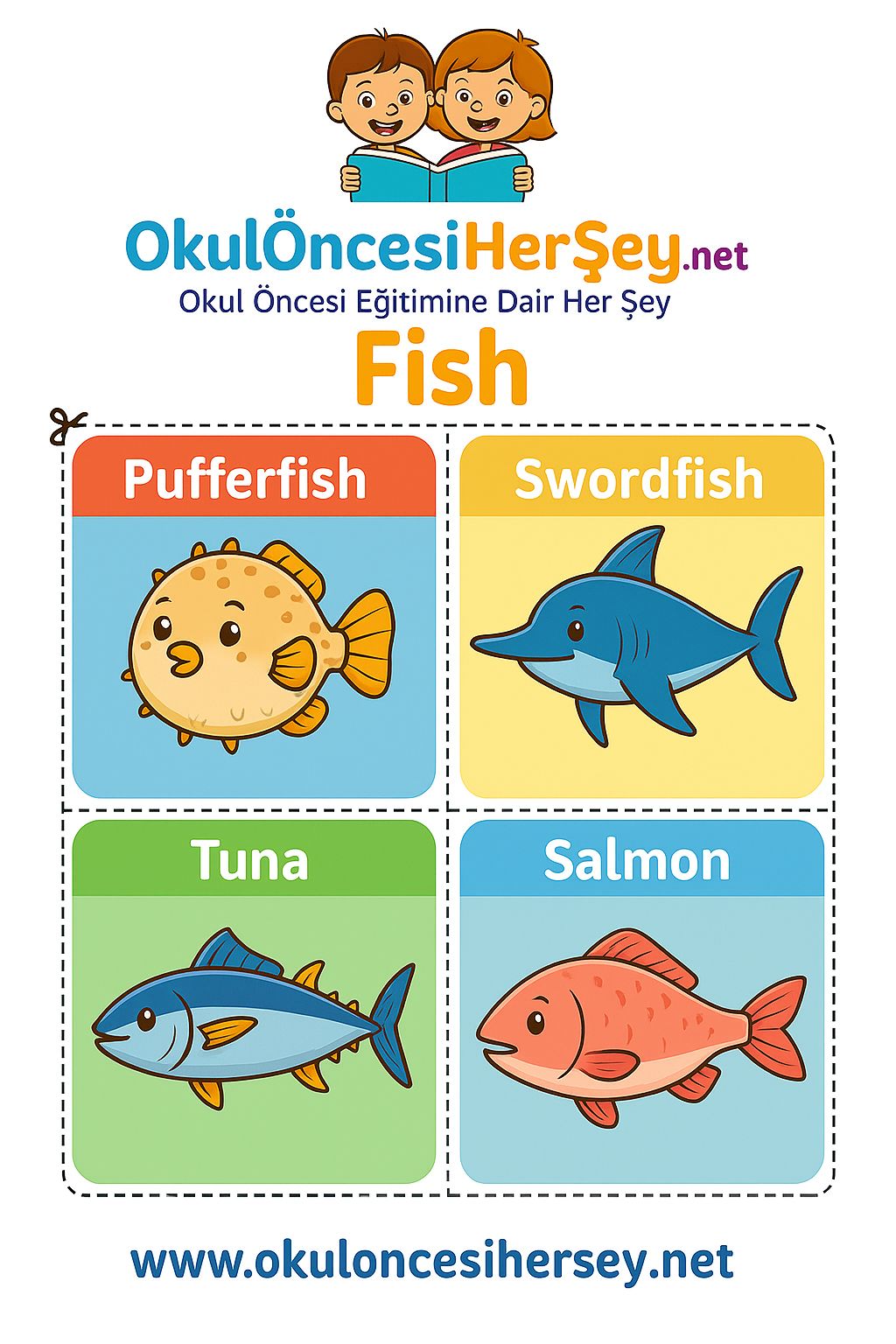 Çocuklar İçin  Hayvanlar Flashkart  