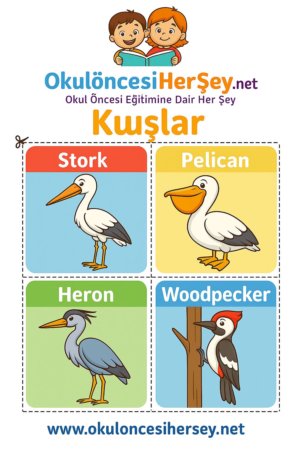 Çocuklar İçin  Hayvanlar Flashkart  