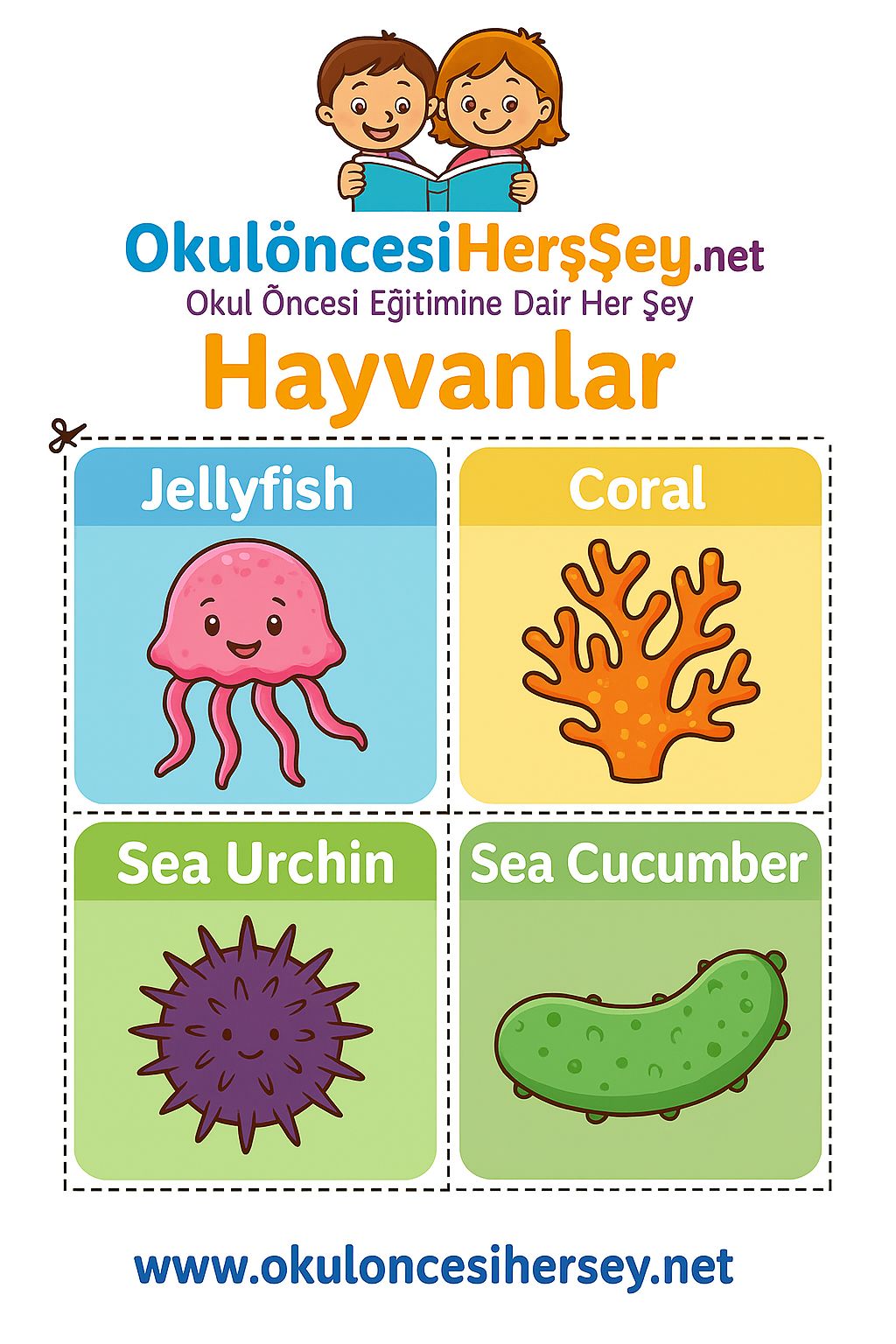 Çocuklar İçin  Hayvanlar Flashkart  