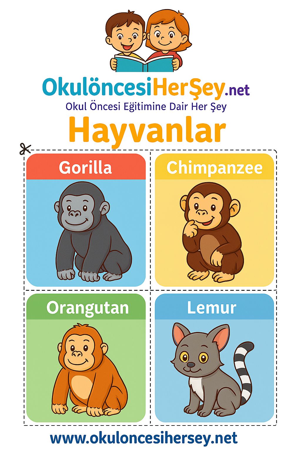 İngilizce Hayvanlar Flashkart