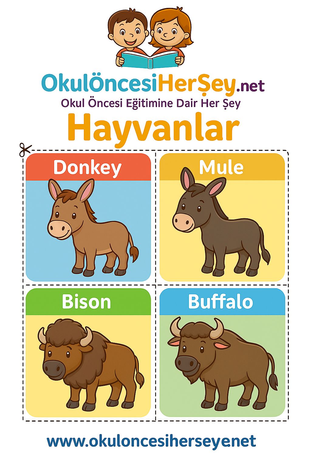 İngilizce Hayvanlar Flashkart