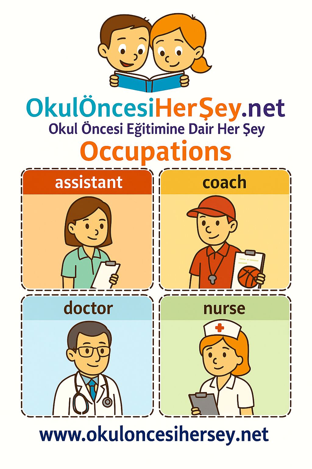 Çocuklar İçin  Meslekler Flashkart  