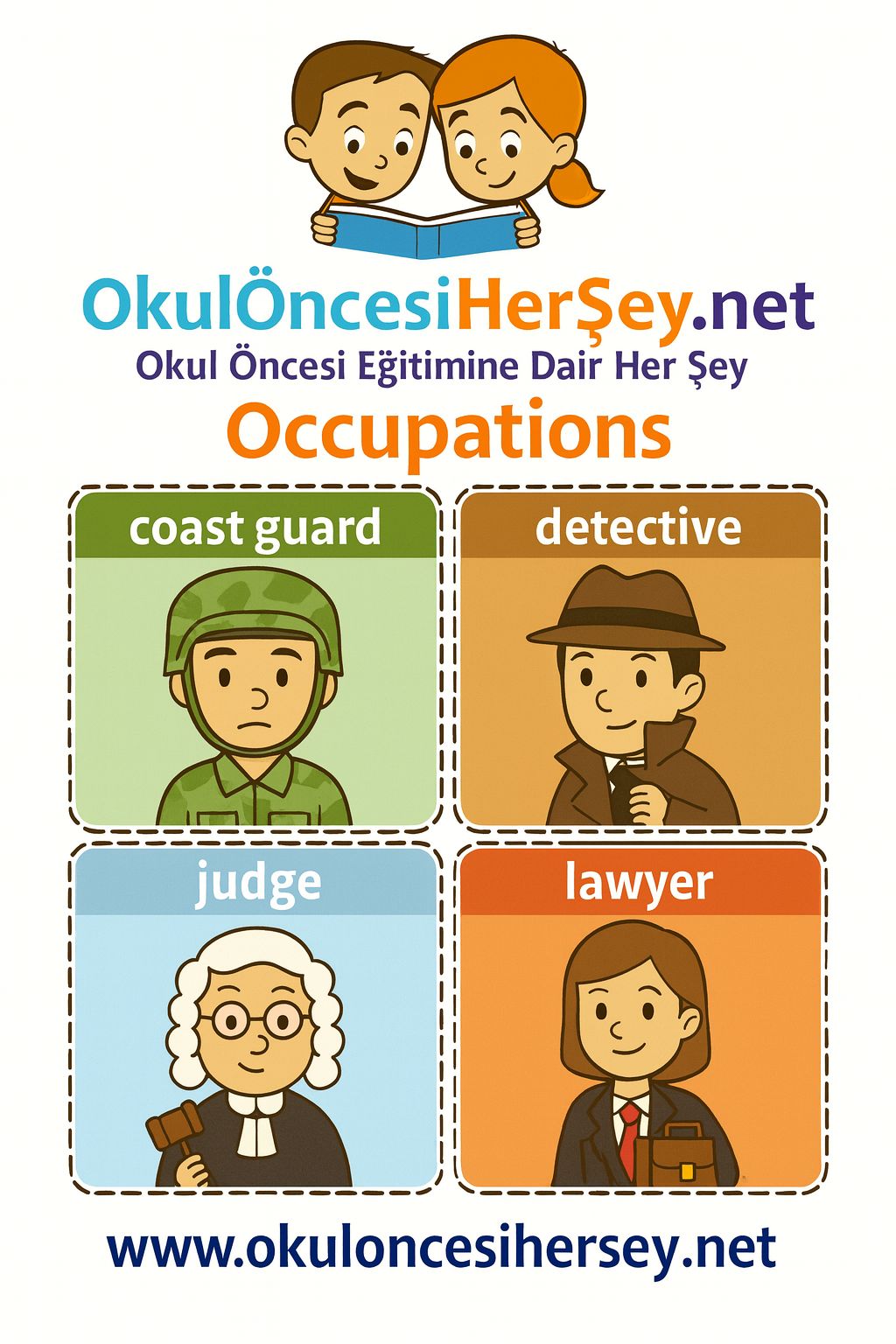 Çocuklar İçin  Meslekler Flashkart  