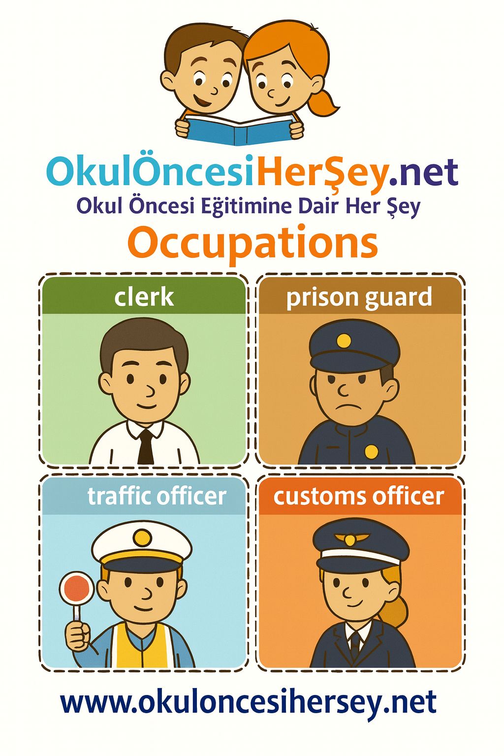 Çocuklar İçin  Meslekler Flashkart  