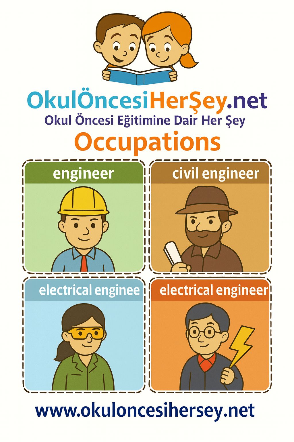Çocuklar İçin  Meslekler Flashkart  