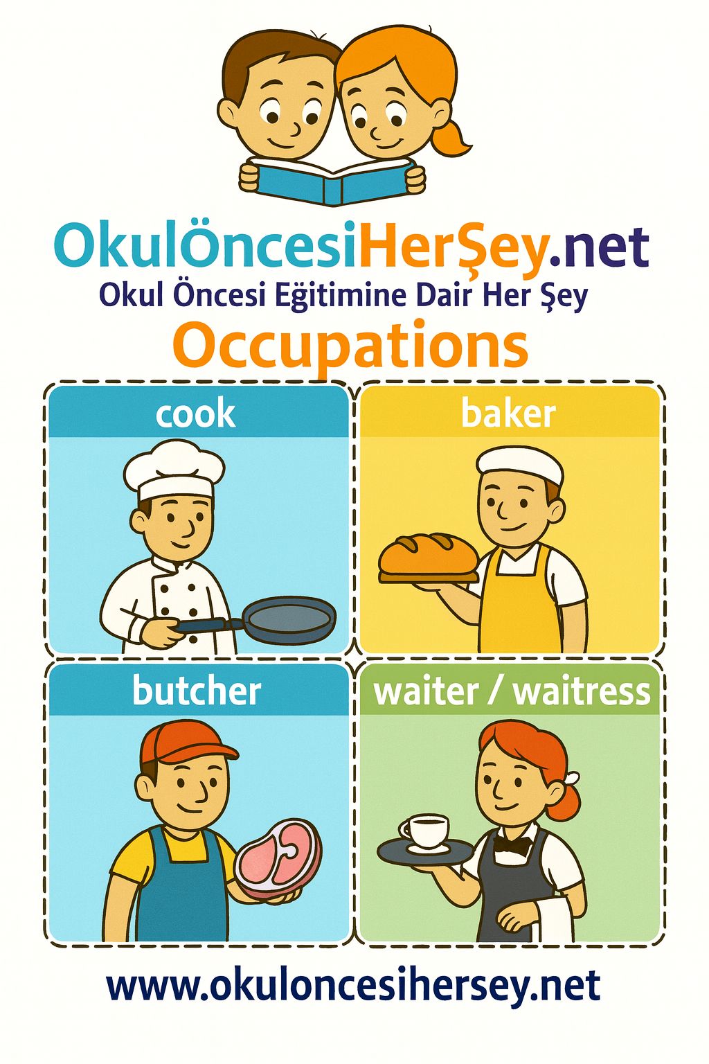 Çocuklar İçin  Meslekler Flashkart  