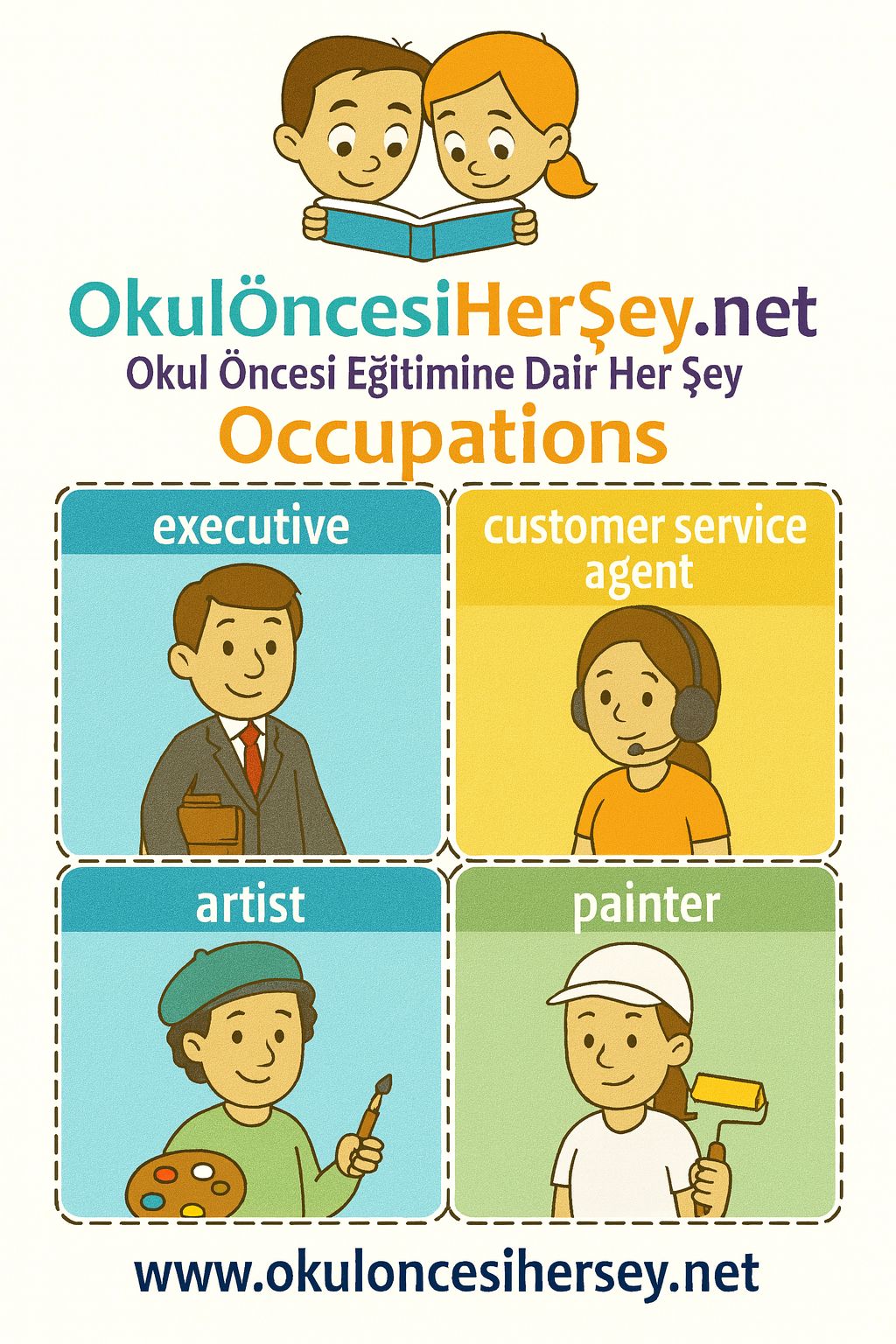 Çocuklar İçin  Meslekler Flashkart  