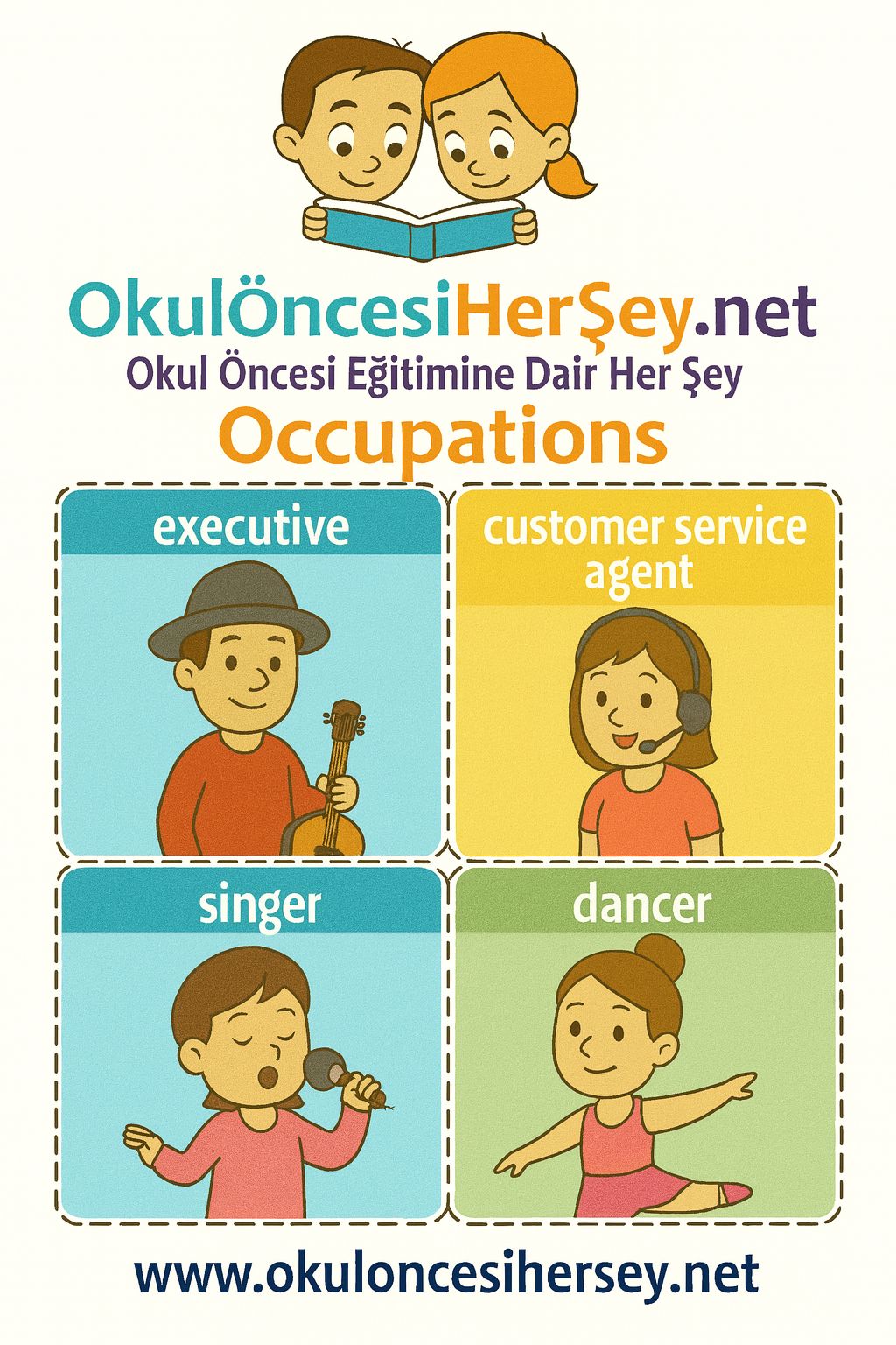 Çocuklar İçin  Meslekler Flashkart  