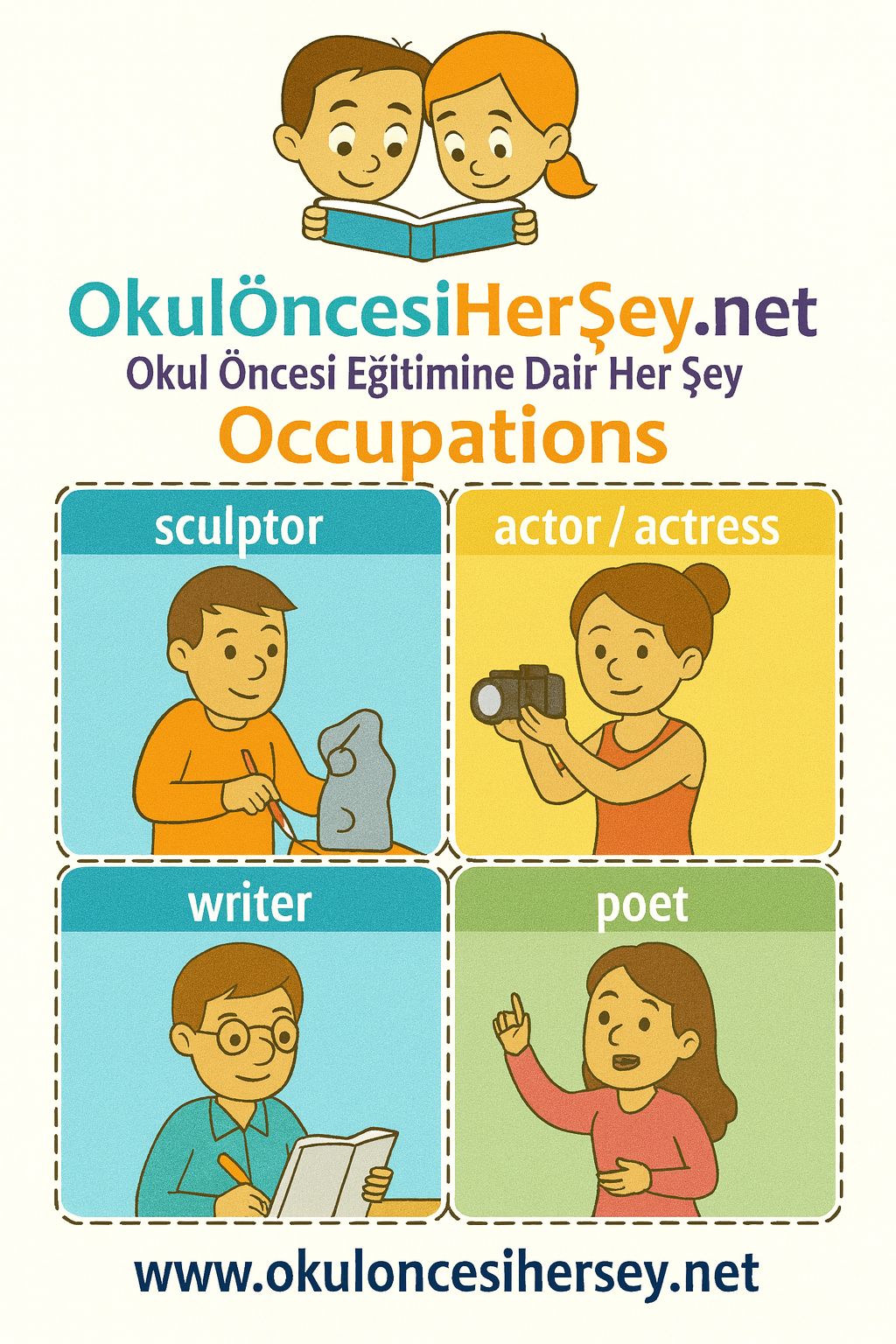 Çocuklar İçin  Meslekler Flashkart  