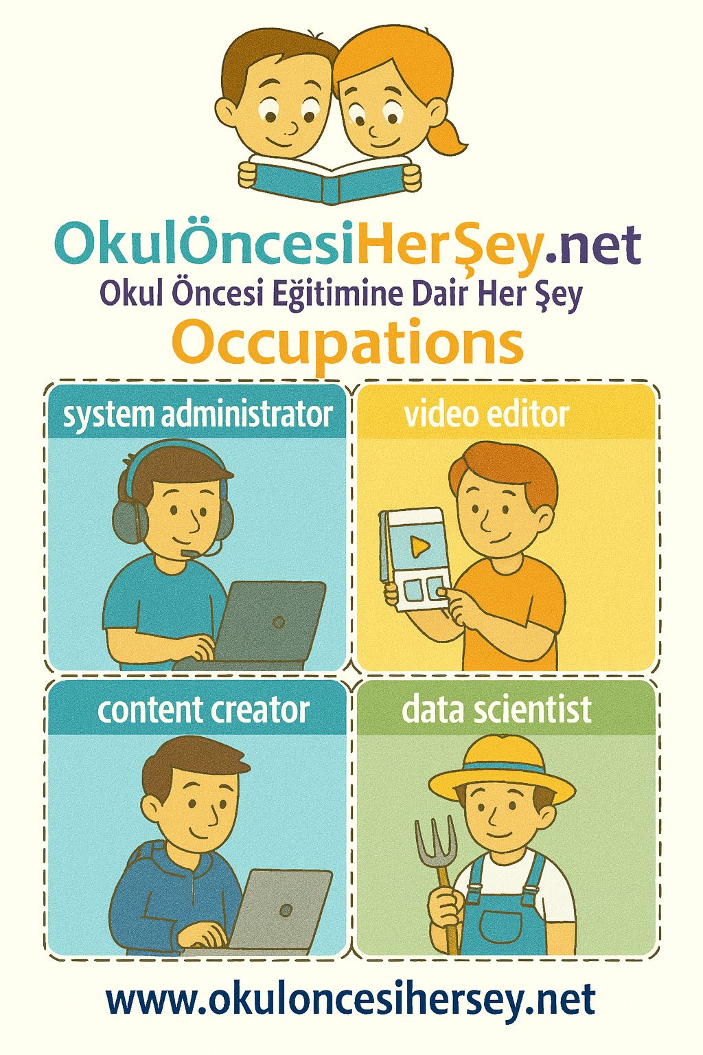 Çocuklar İçin  Meslekler Flashkart  