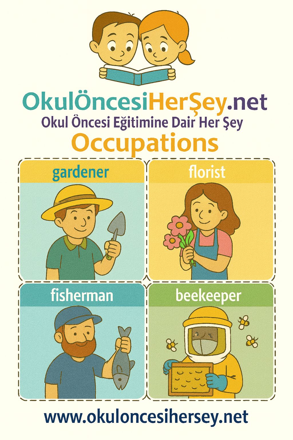 Çocuklar İçin  Meslekler Flashkart  