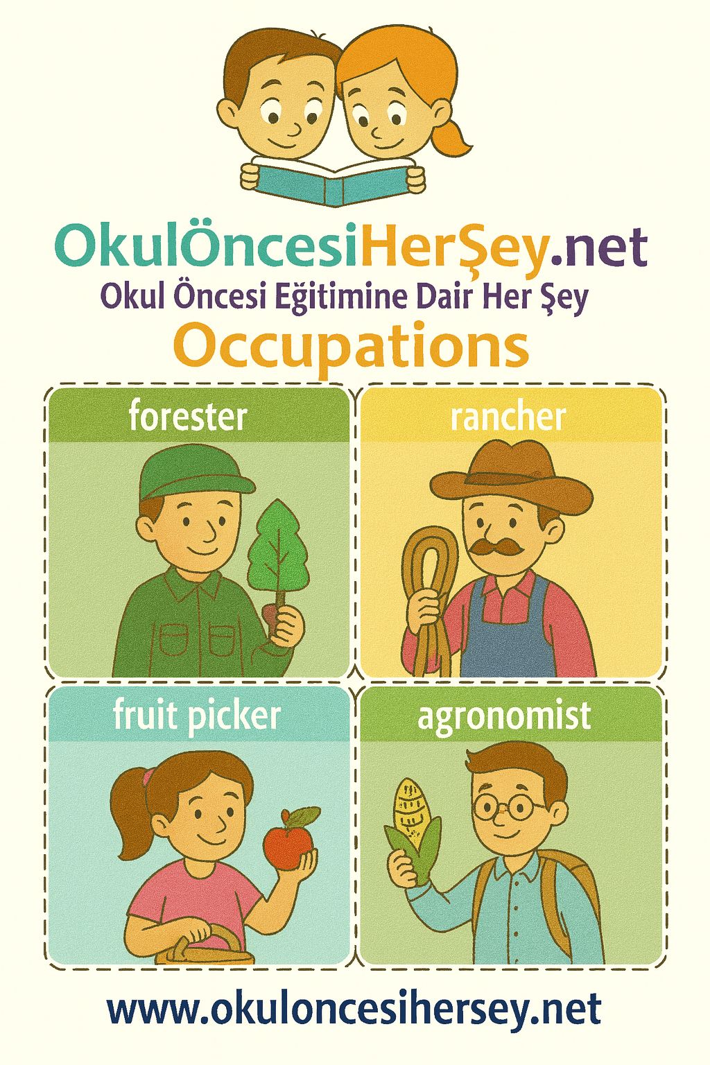 Çocuklar İçin  Meslekler Flashkart  