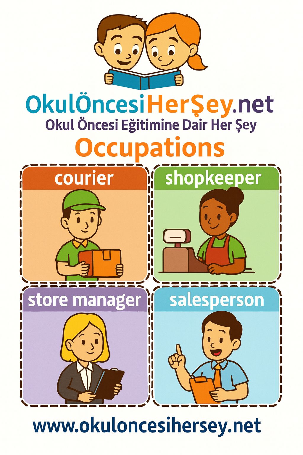 Çocuklar İçin  Meslekler Flashkart  