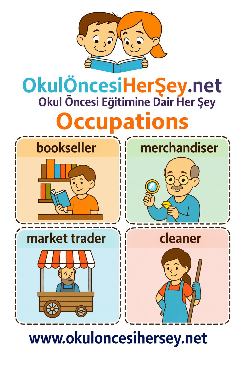 Çocuklar İçin  Meslekler Flashkart  