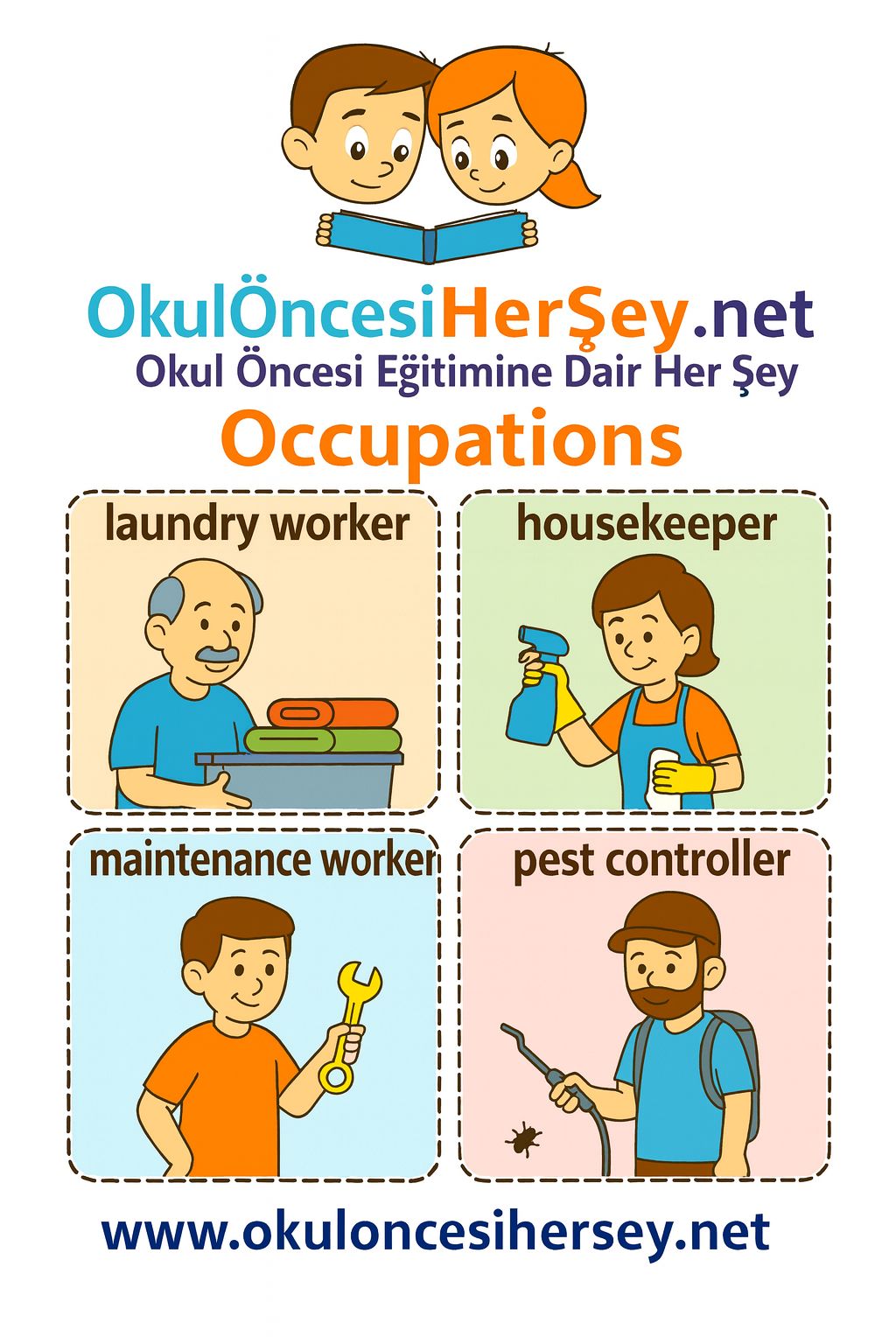 Çocuklar İçin  Meslekler Flashkart  