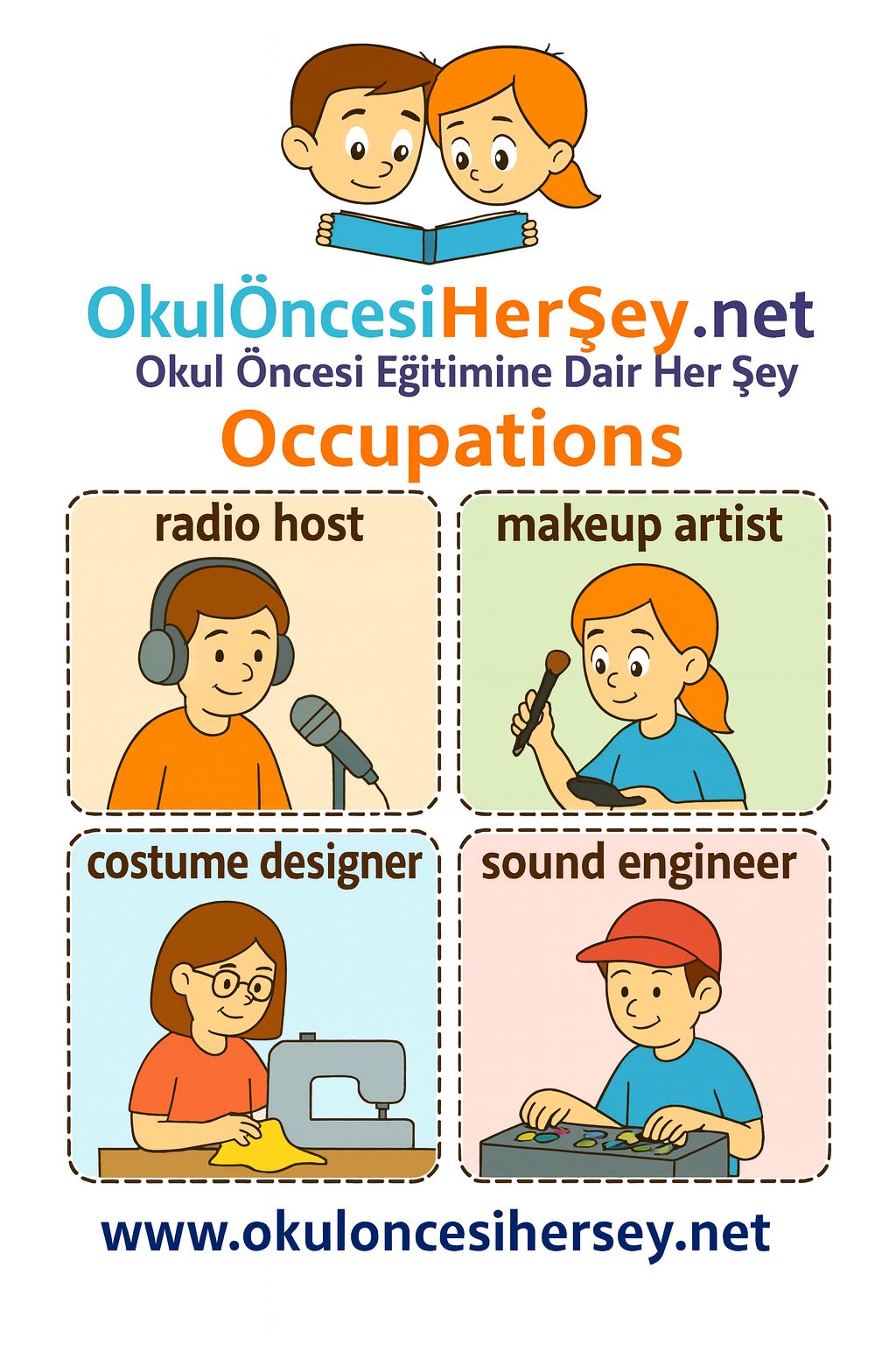 Çocuklar İçin  Meslekler Flashkart  
