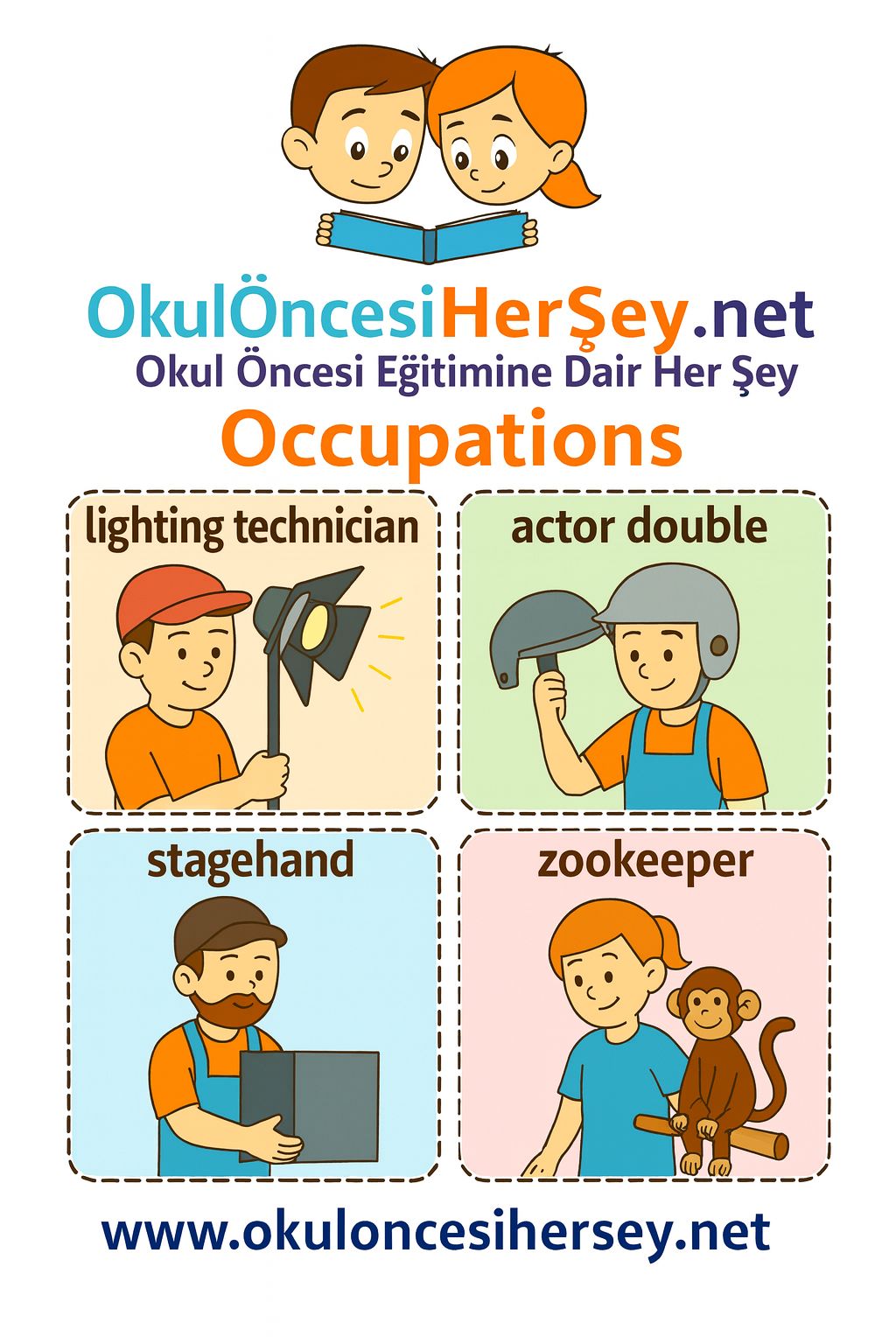 Çocuklar İçin  Meslekler Flashkart  