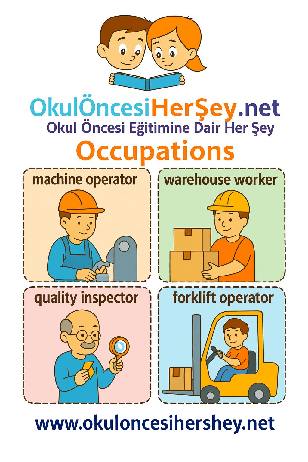 Çocuklar İçin  Meslekler Flashkart  