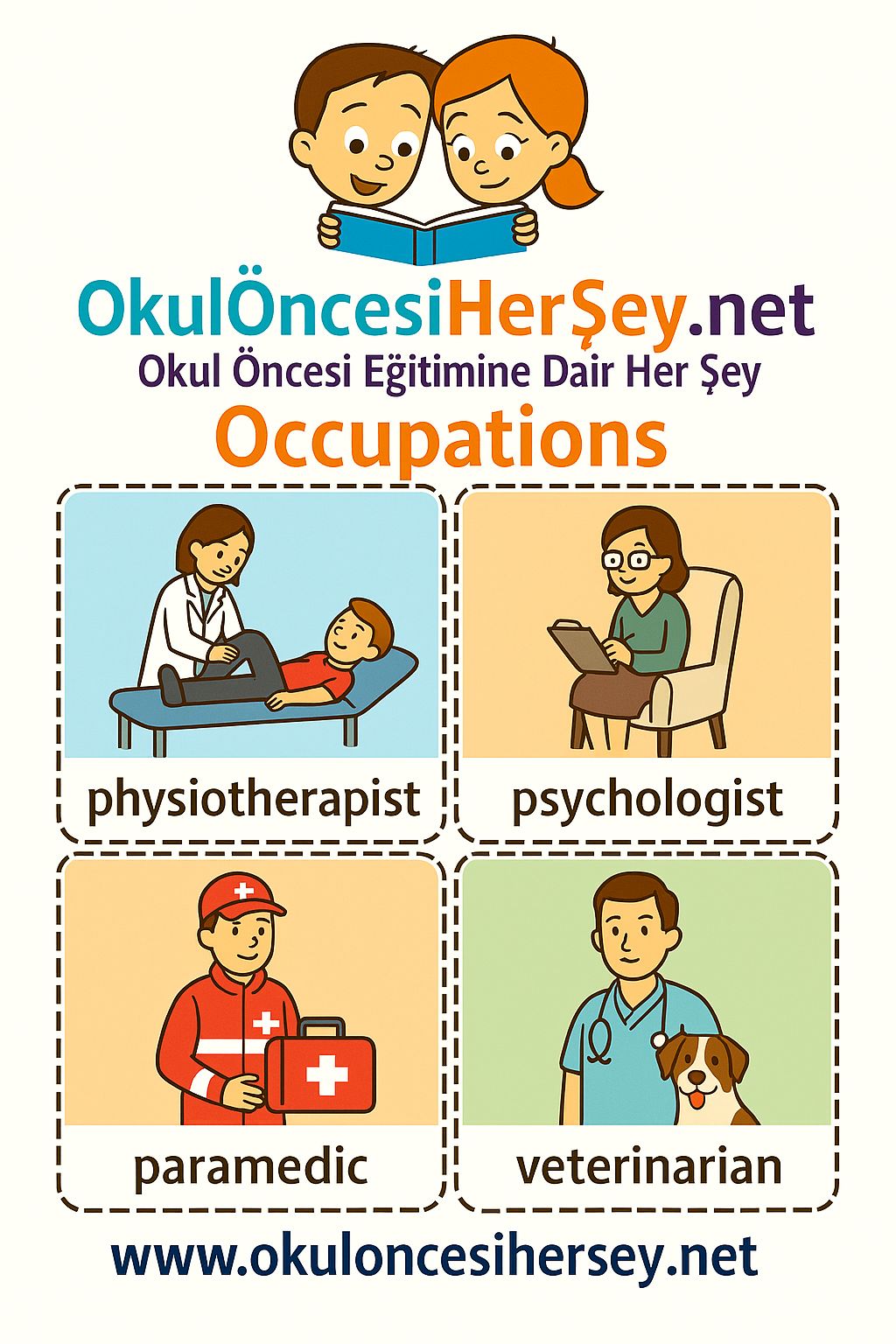 İngilizce Meslekler Flashkart