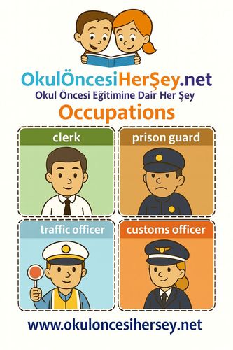 Çocuklar İçin  İngilizce Meslekler Flashkart  