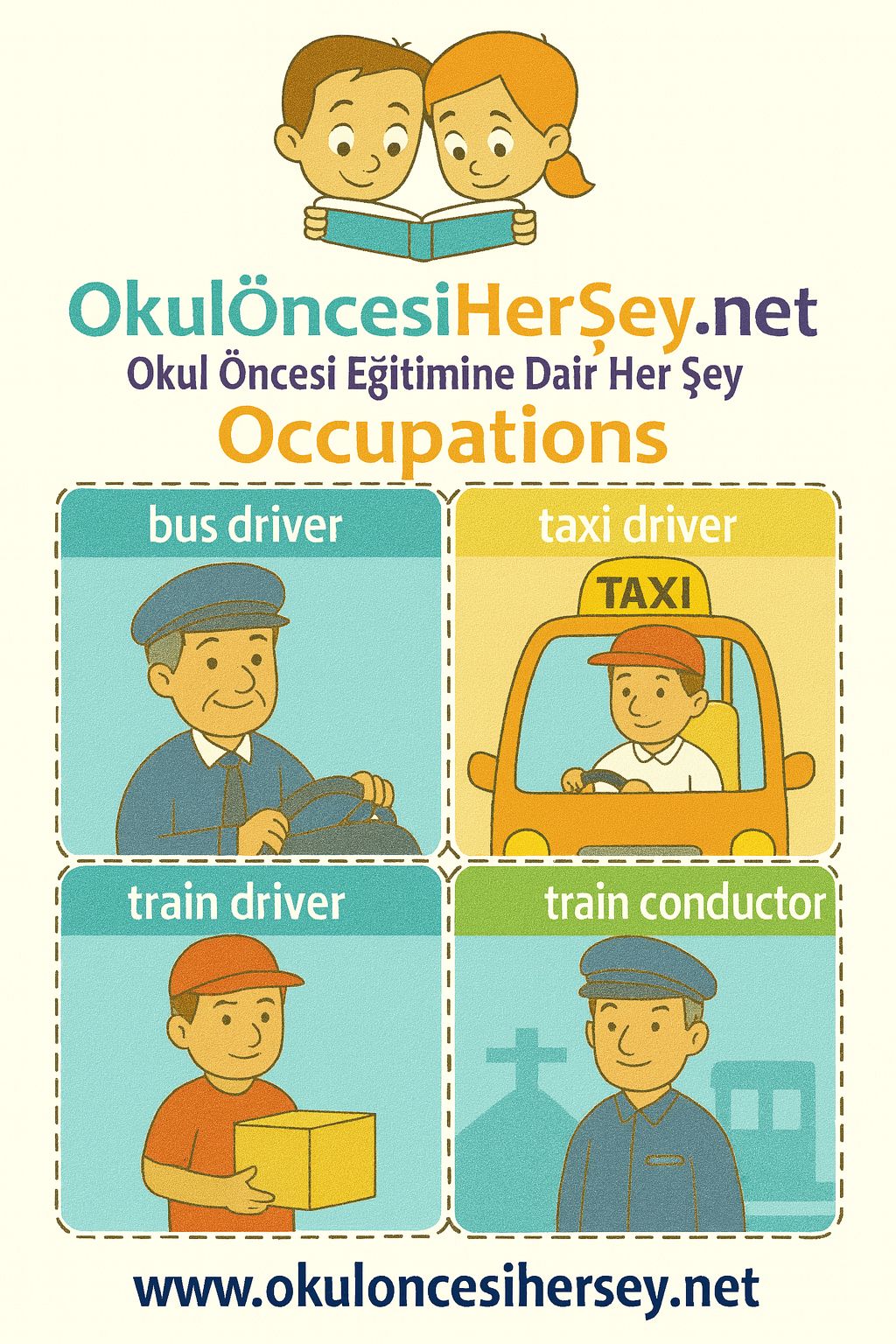 İngilizce Meslekler Flashkart