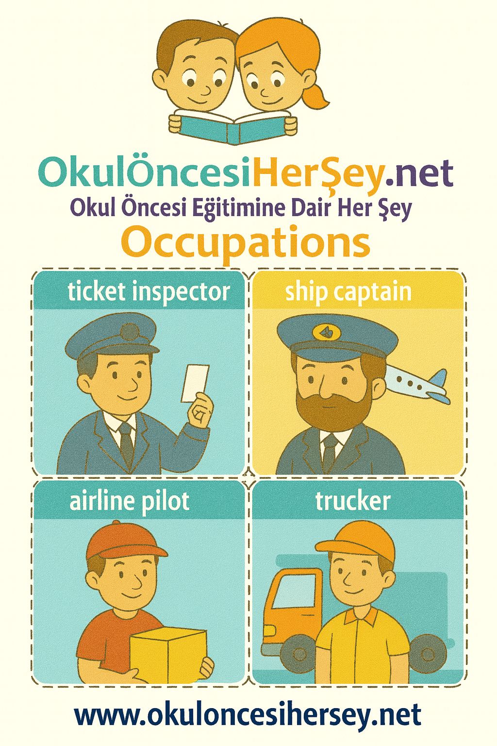 İngilizce Meslekler Flashkart