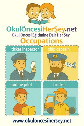 Çocuklar İçin  İngilizce Meslekler Flashkart  