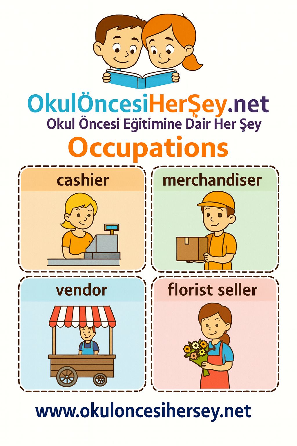 İngilizce Meslekler Flashkart