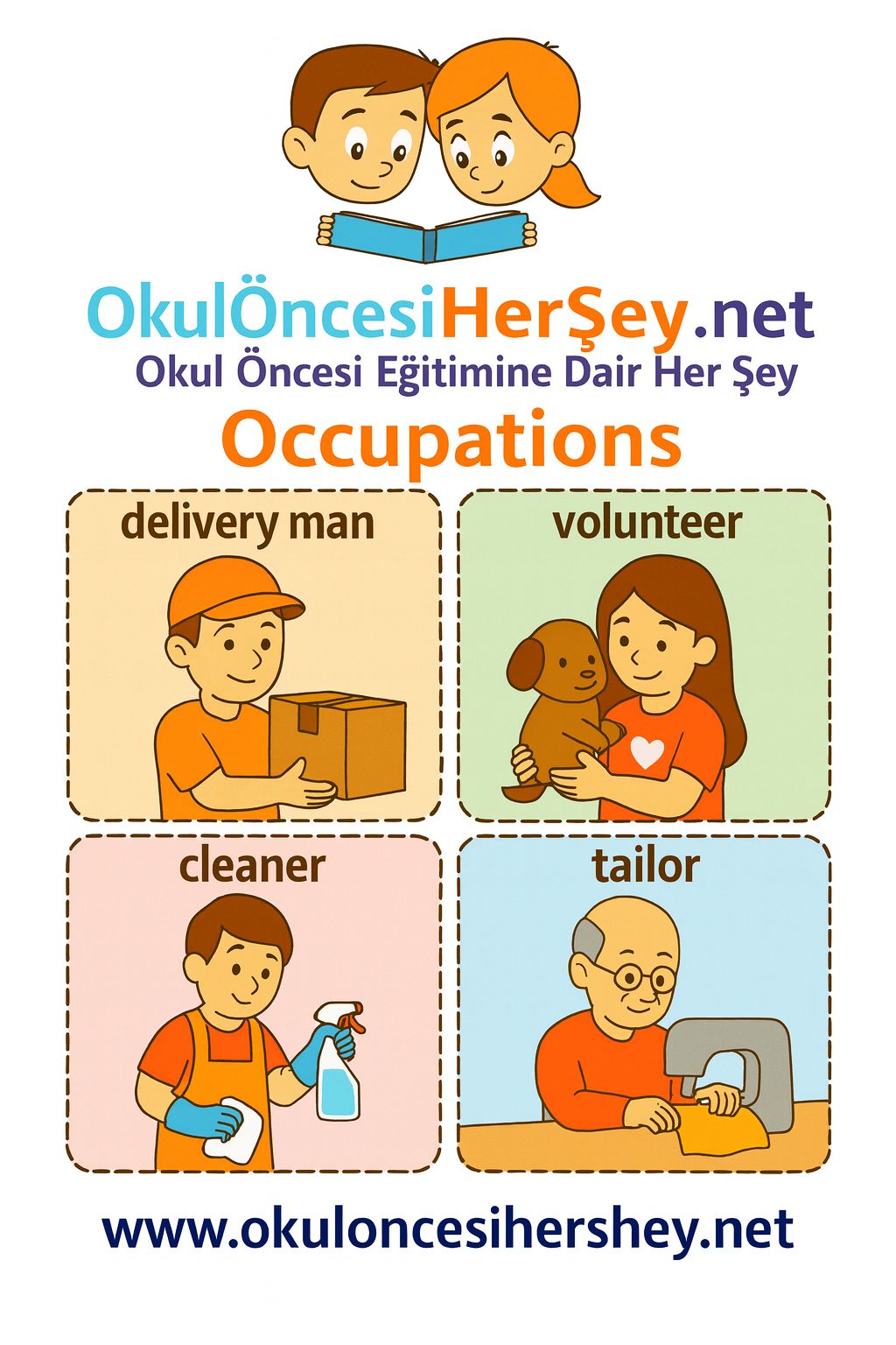 İngilizce Meslekler Flashkart