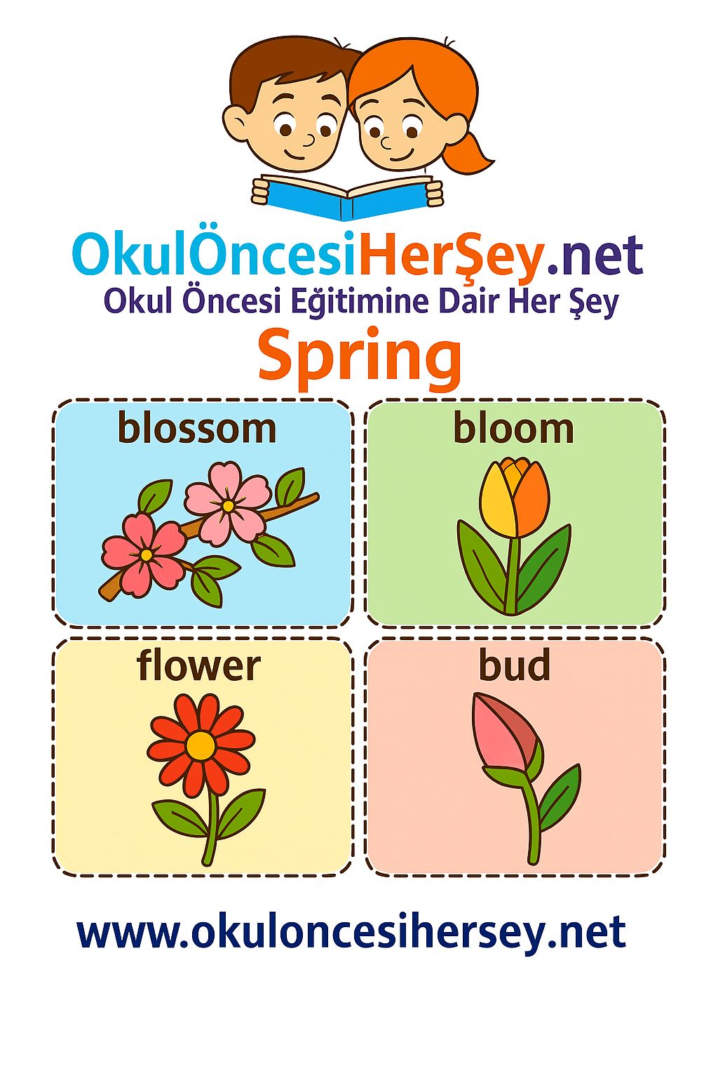 Çocuklar İçin  Mevsimler Flashkart  
