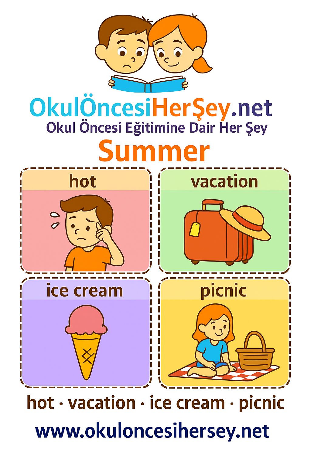 Çocuklar İçin  Mevsimler Flashkart  