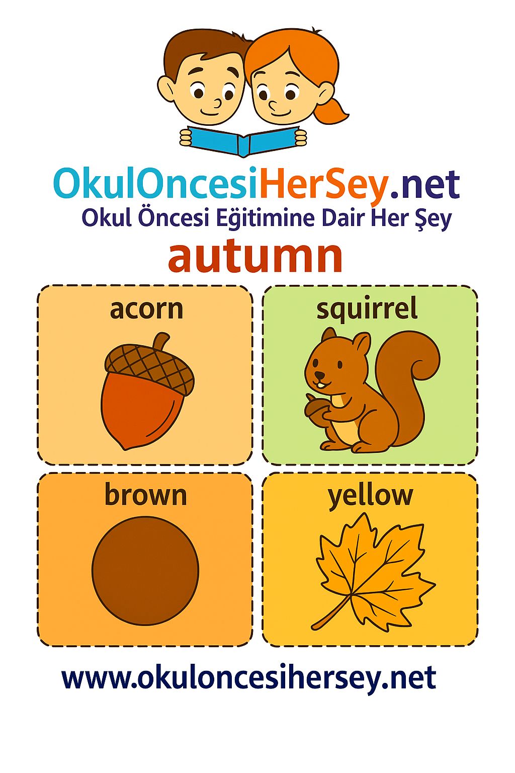 Çocuklar İçin  Mevsimler Flashkart  