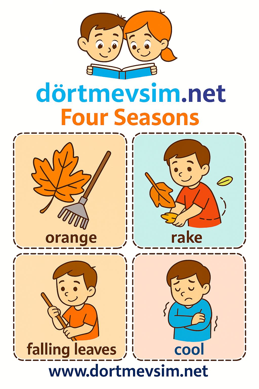 Çocuklar İçin  Mevsimler Flashkart  