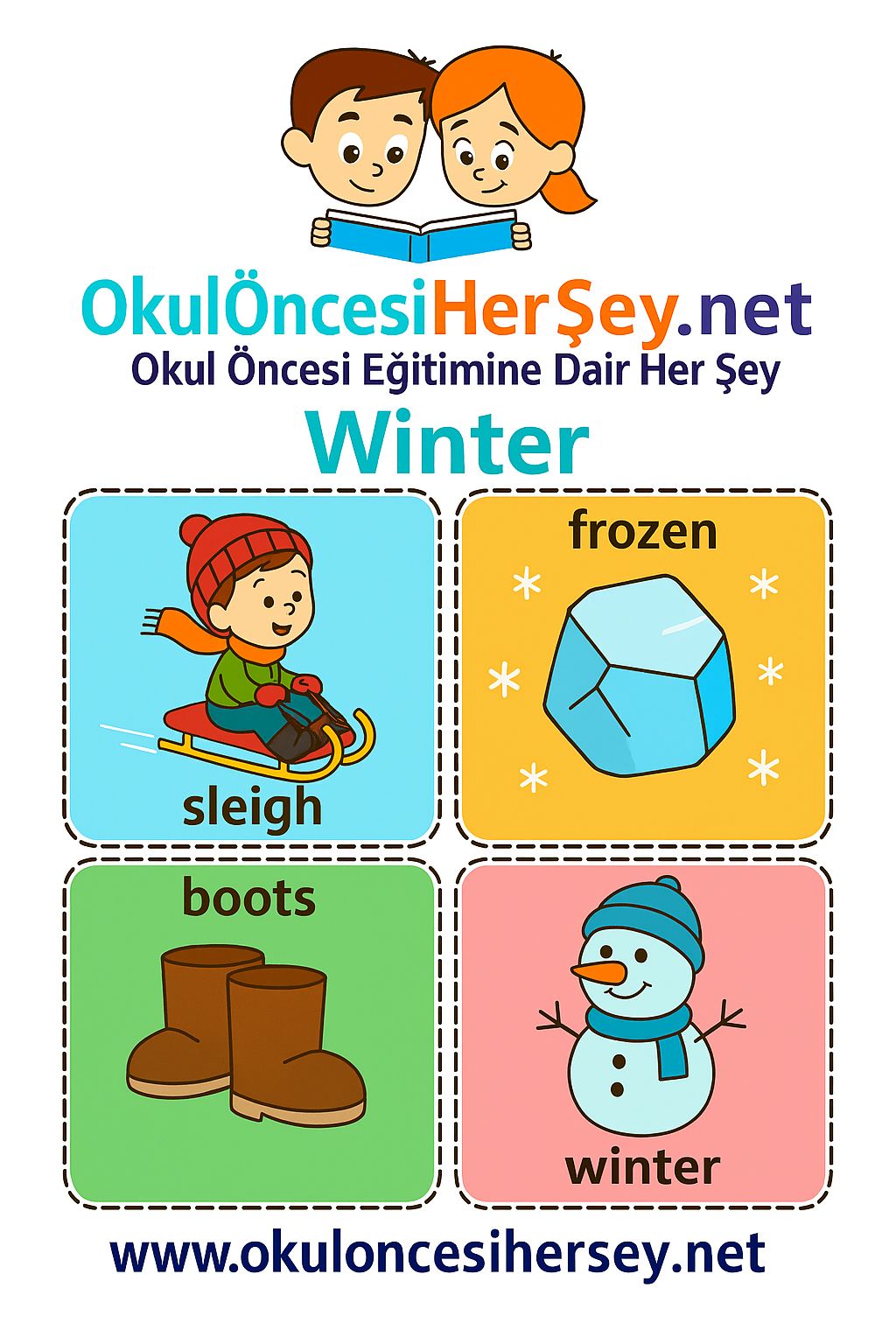 Çocuklar İçin  Mevsimler Flashkart  