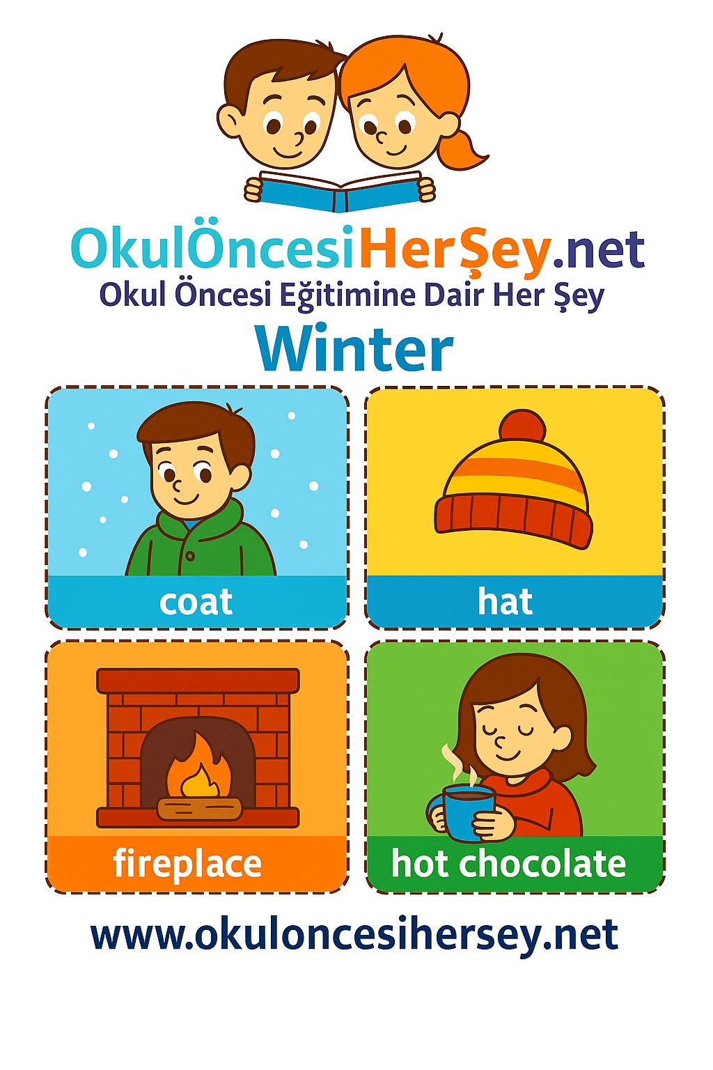 Çocuklar İçin  Mevsimler Flashkart  