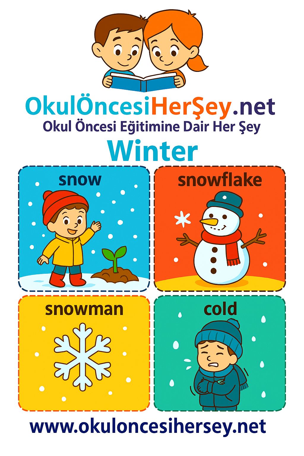 İngilizce Mevsimler Flashkart