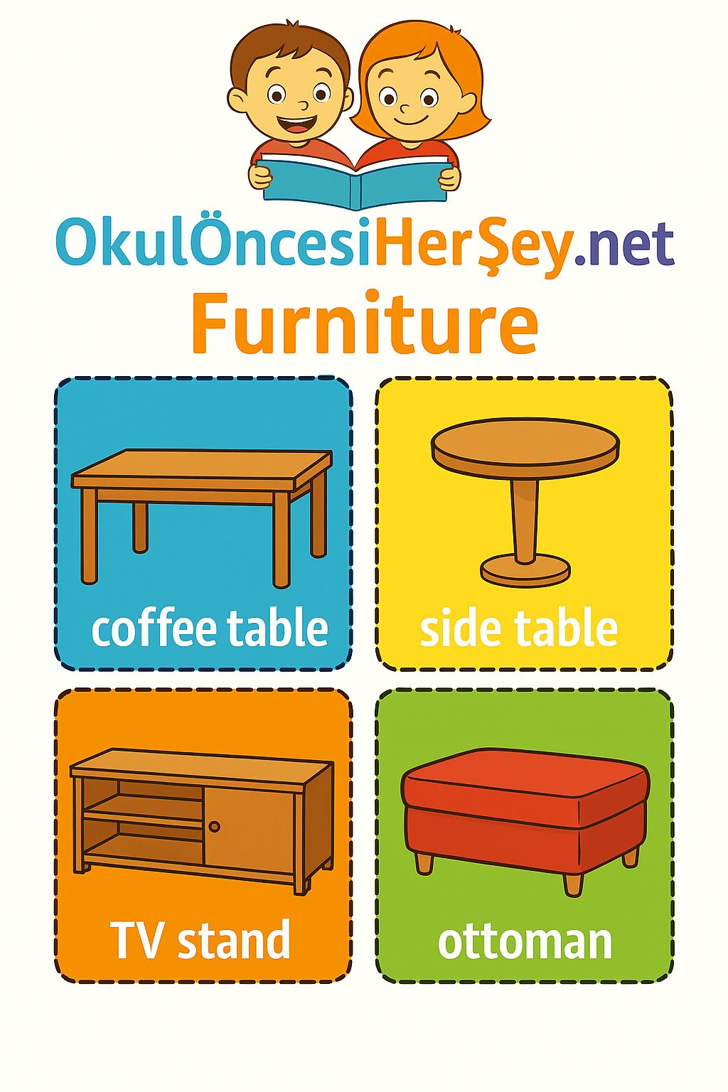 İngilizce Mobilya Flashkart