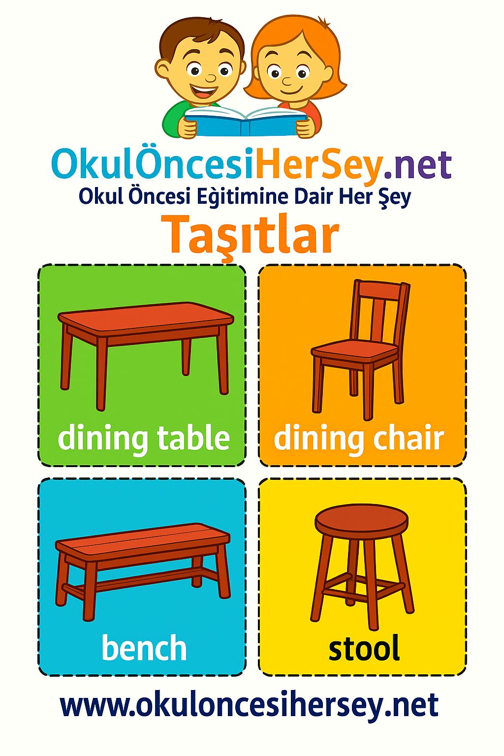 İngilizce Mobilya Flashkart