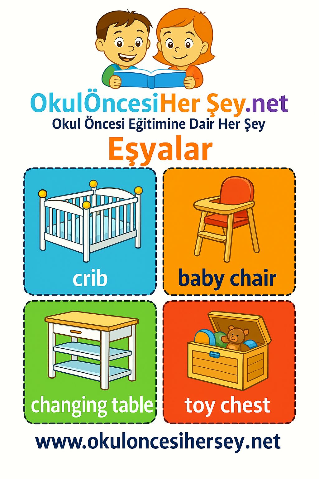 İngilizce Mobilya Flashkart