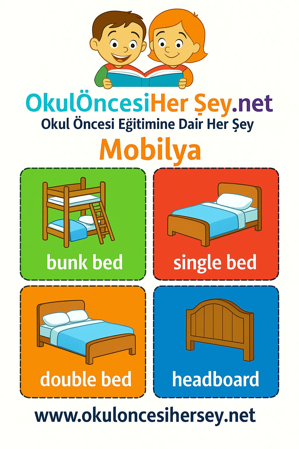 İngilizce Mobilya Flashkart