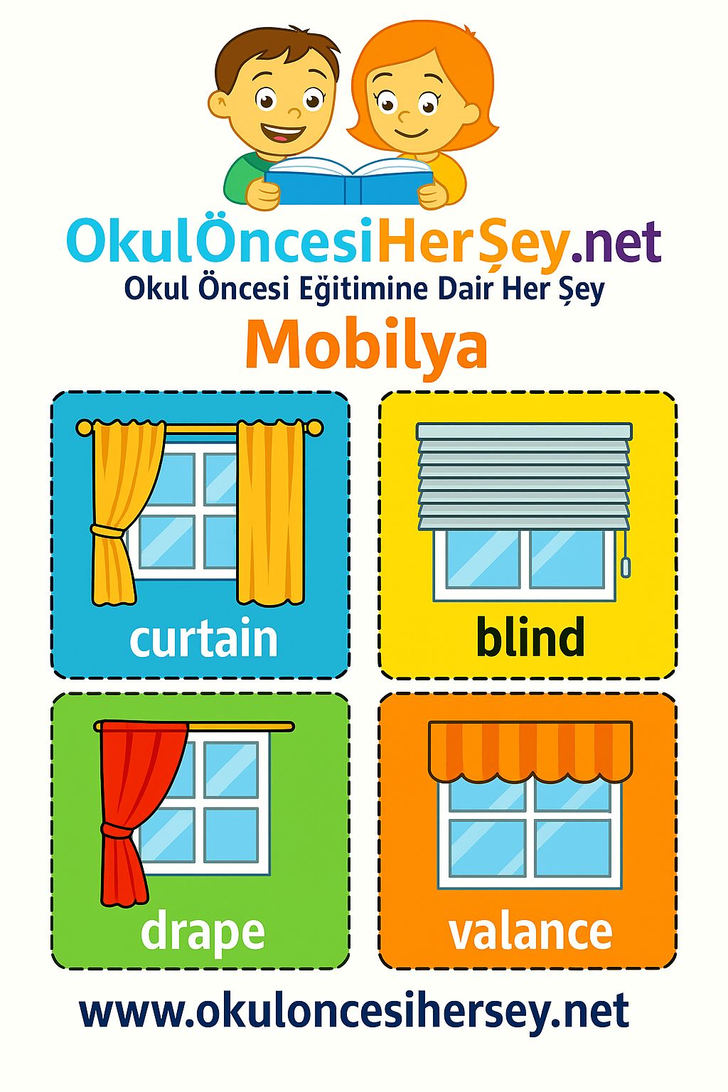 İngilizce Mobilya Flashkart