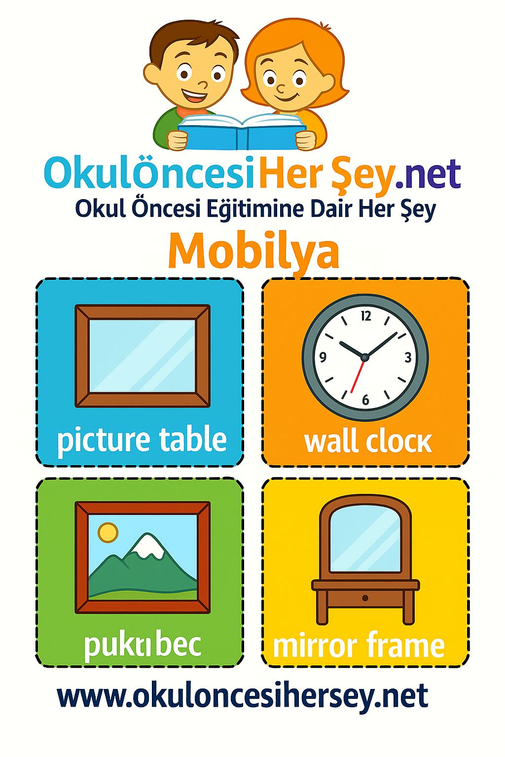 İngilizce Mobilya Flashkart