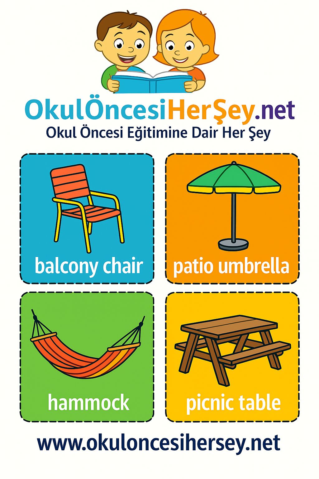 İngilizce Mobilya Flashkart