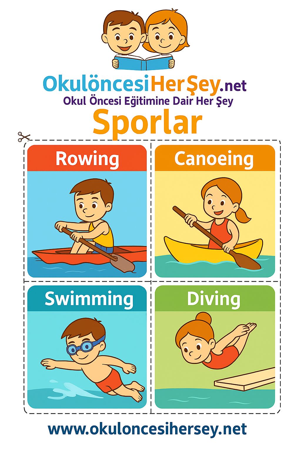 Çocuklar İçin  Spor Dalları Flashkart  