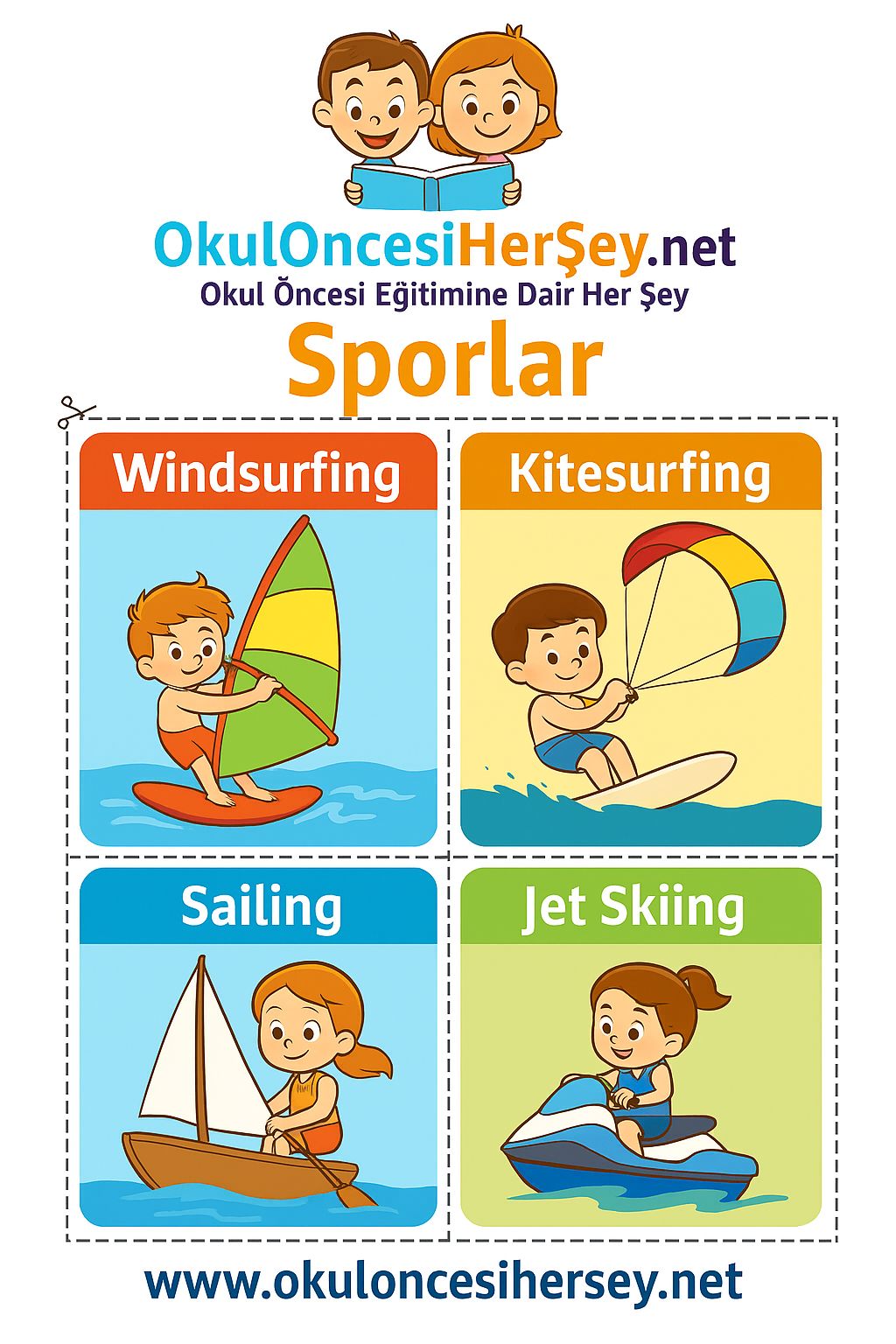 Çocuklar İçin  Spor Dalları Flashkart  