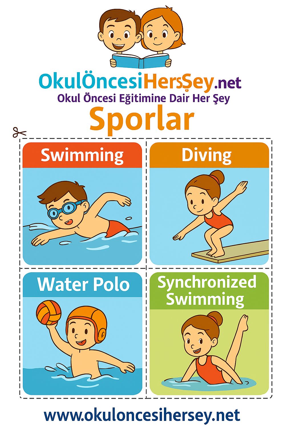 Çocuklar İçin  Spor Dalları Flashkart  