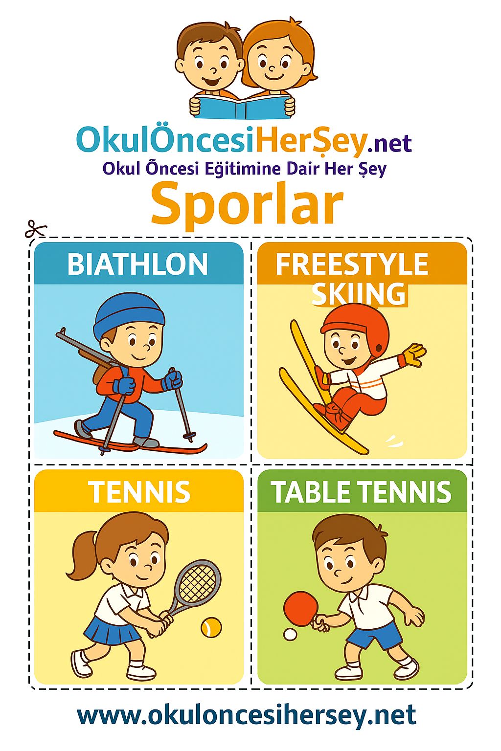 Çocuklar İçin  Spor Dalları Flashkart  