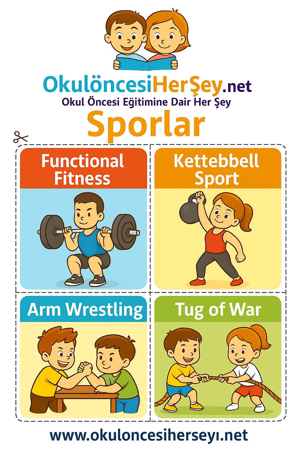 Çocuklar İçin  Spor Dalları Flashkart  