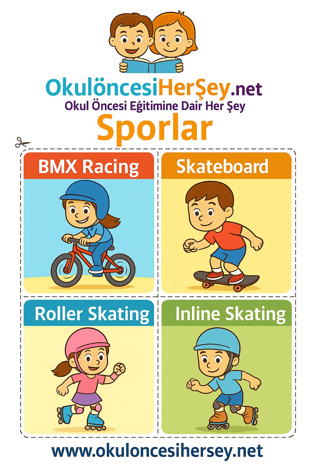 Çocuklar İçin  Spor Dalları Flashkart  