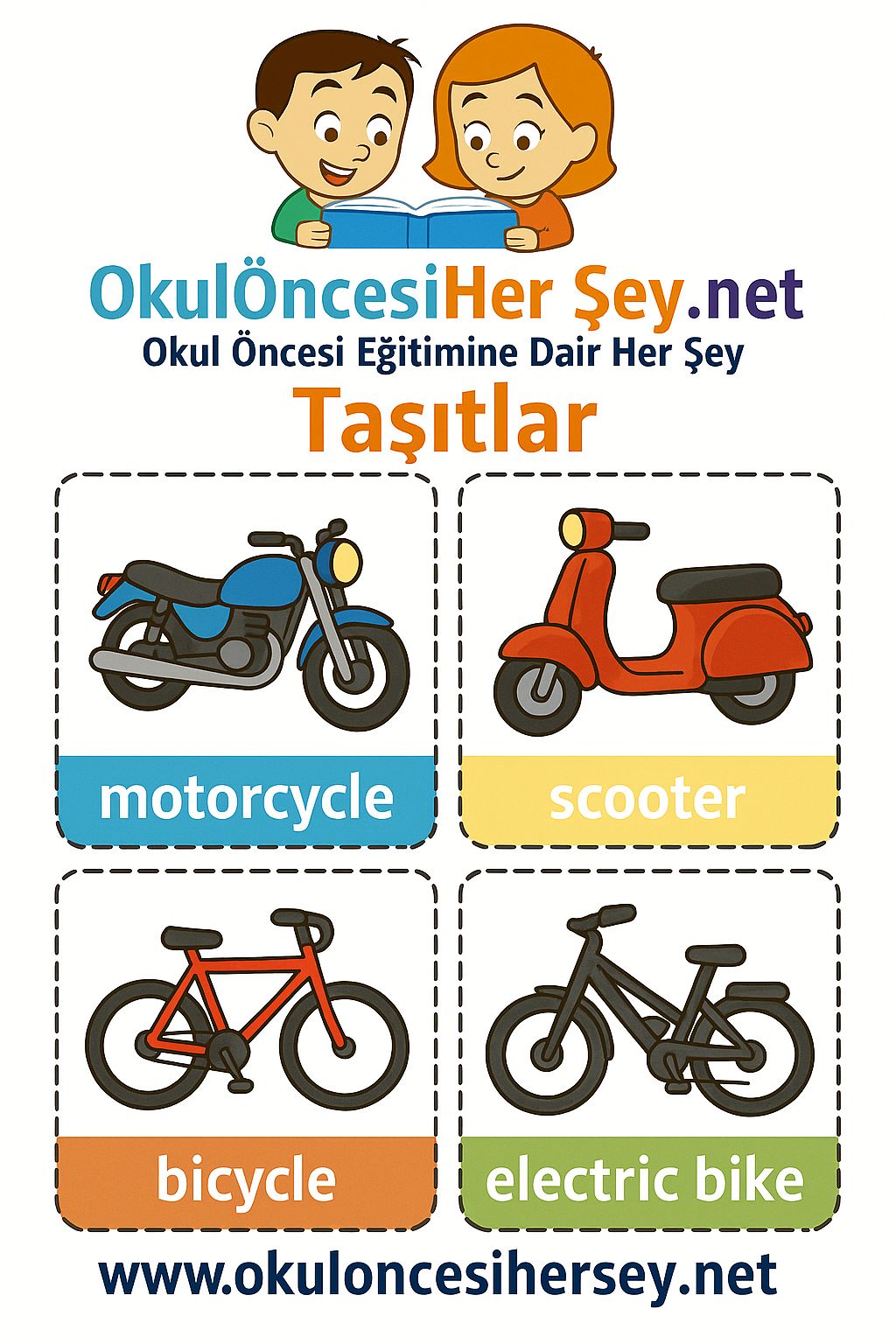 İngilizce Taşıtlar Flashkart